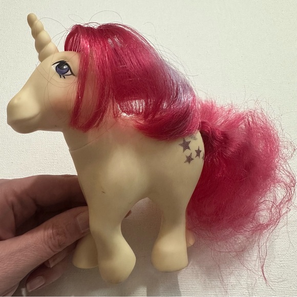 My Little Pony Other - My Little Pony Moondancer Figure G1 Unicorn Glitter Moon Stars 1983 Vtg Hasbro